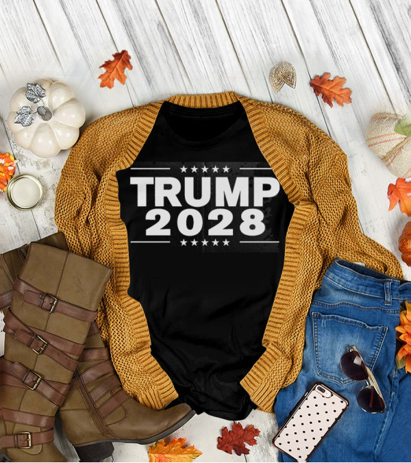 Trump 2028 Election Stars And Stripes T-Shirt