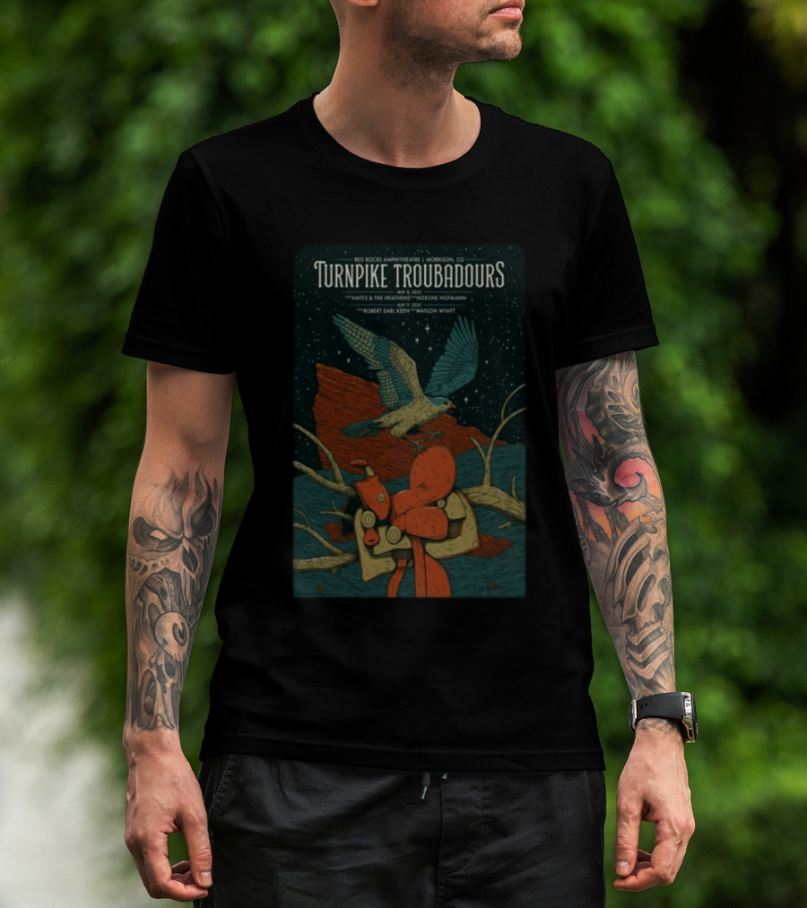 Turnpike Troubadours Live At Red Rocks Amphitheatre Morrison CO May 8-9 2025 Featuring Mipso The Weather Robert Earl Keen T-Shirt