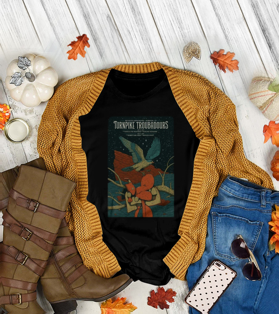 Turnpike Troubadours Live At Red Rocks Amphitheatre Morrison CO May 8-9 2025 Featuring Mipso The Weather Robert Earl Keen T-Shirt