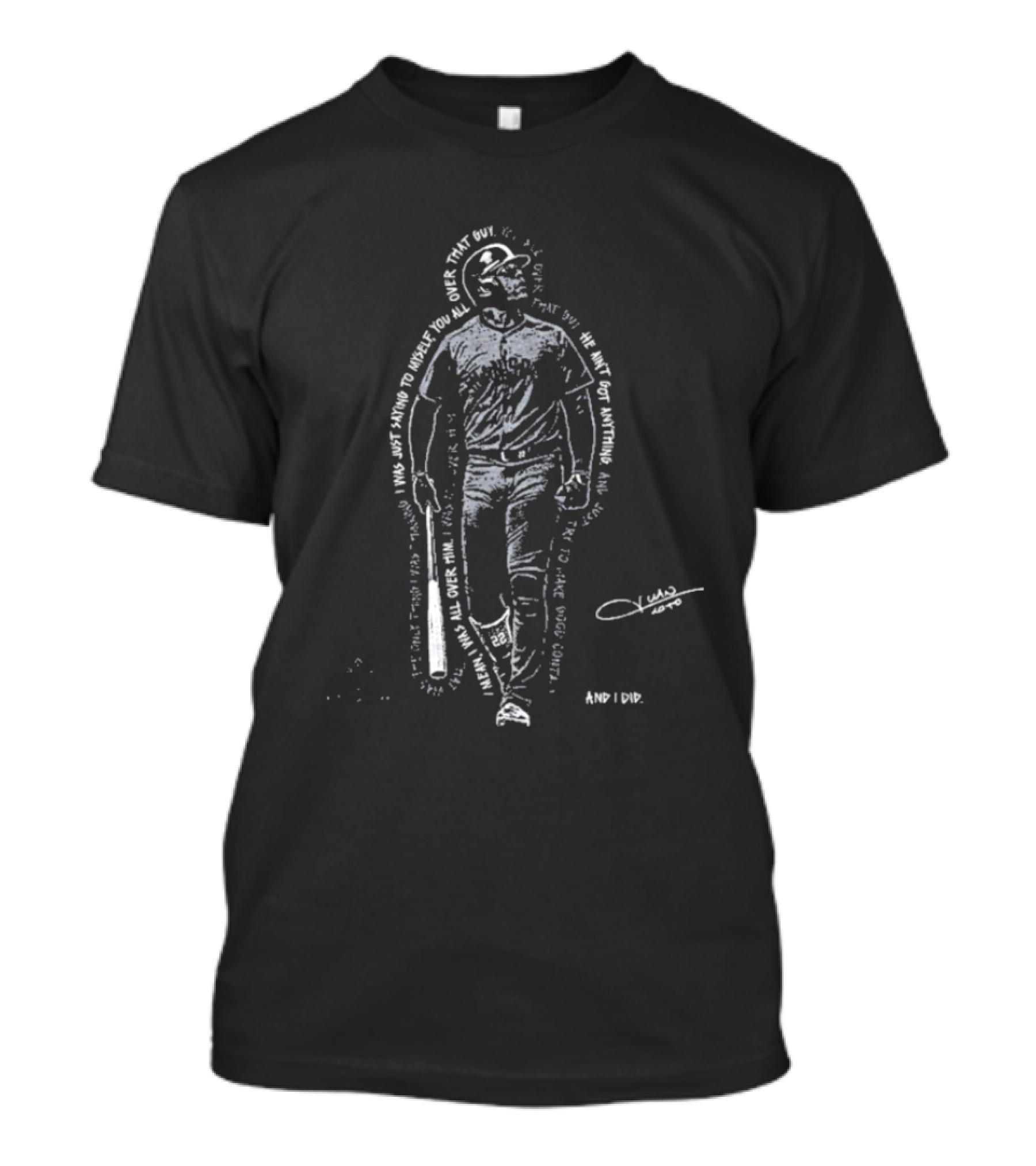 Juan Soto I Was All Over Him Baseball Walking Scene T-Shirt