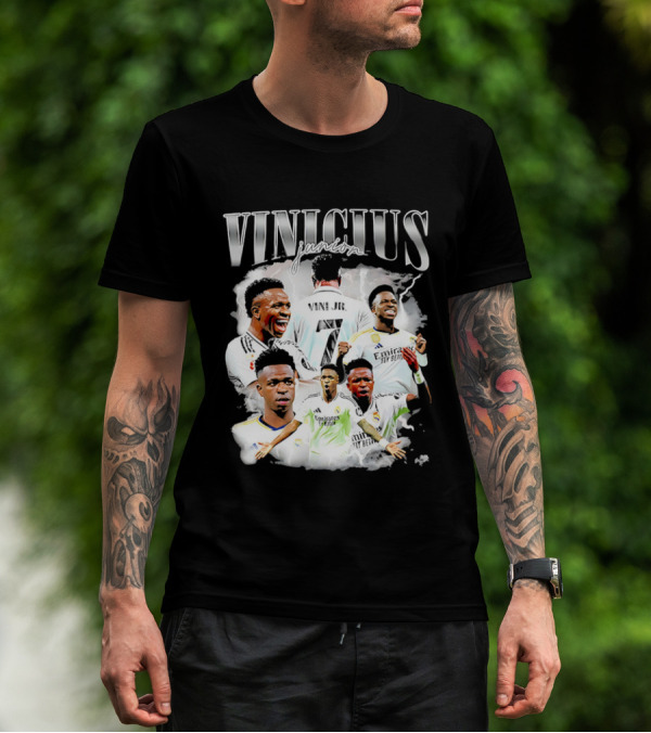 Vinicius Junior Real Madrid Footballer Montage T-Shirt