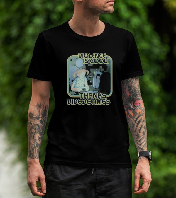 Violence Is Cool Thanks Videogame's Retro Gamer Moonlight Adventure T-Shirt