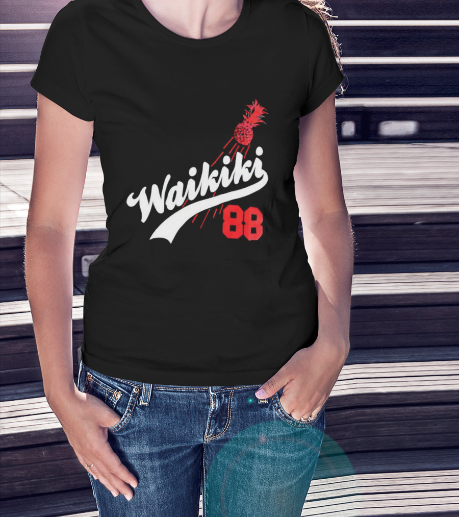 Waikiki 88 Los Angeles Dodgers Pineapple Baseball Graphic T-Shirt