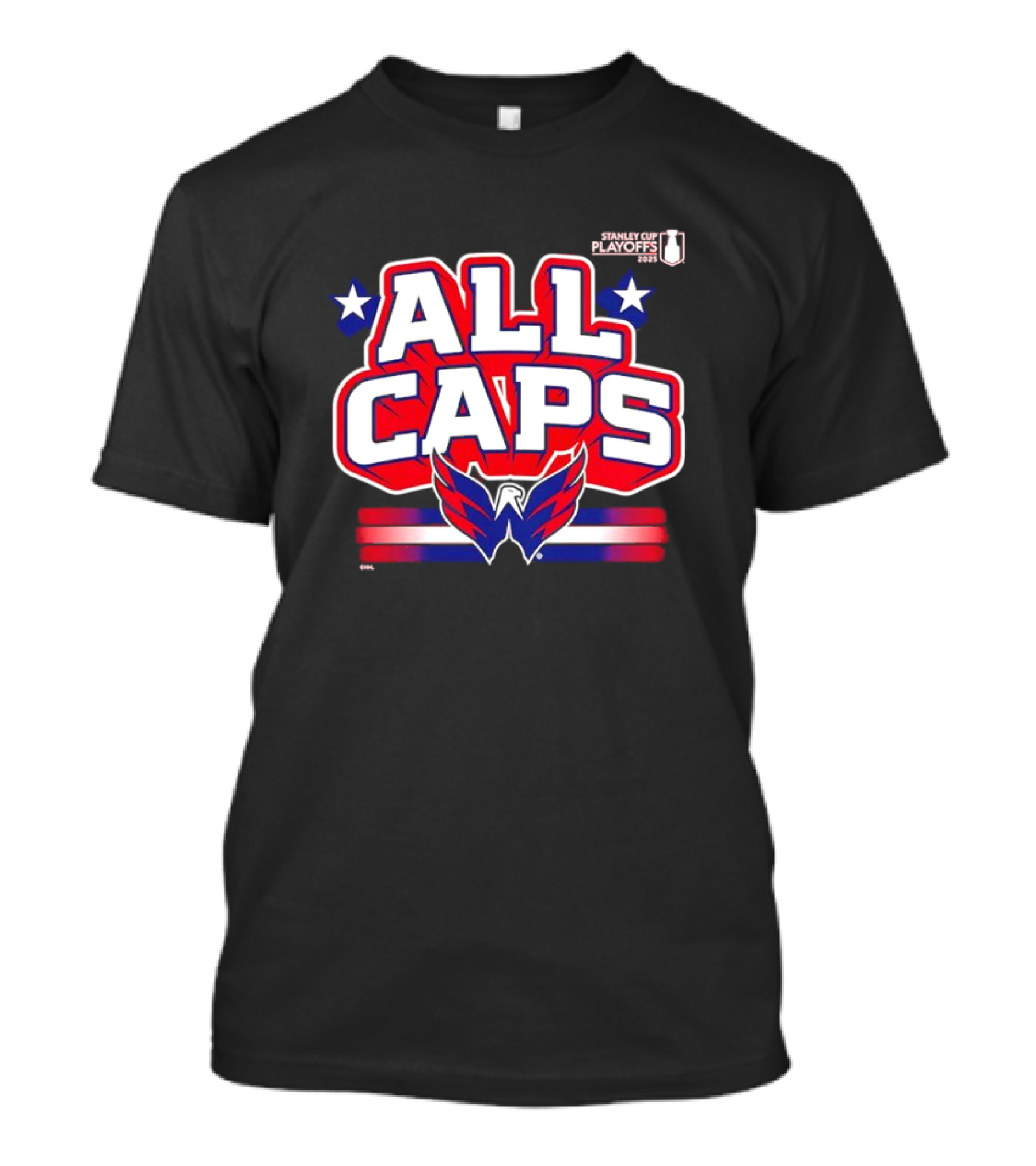 ALL CAPS Washington Capitals 2025 Stanley Cup Playoffs T-Shirt