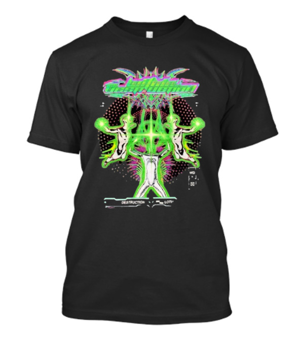 Within Destruction Lotus Tour 2023 Neon Psychedelic Artwork T-Shirt