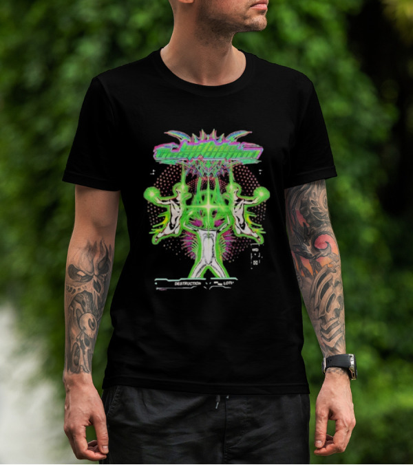 Within Destruction Lotus Tour 2023 Neon Psychedelic Artwork T-Shirt