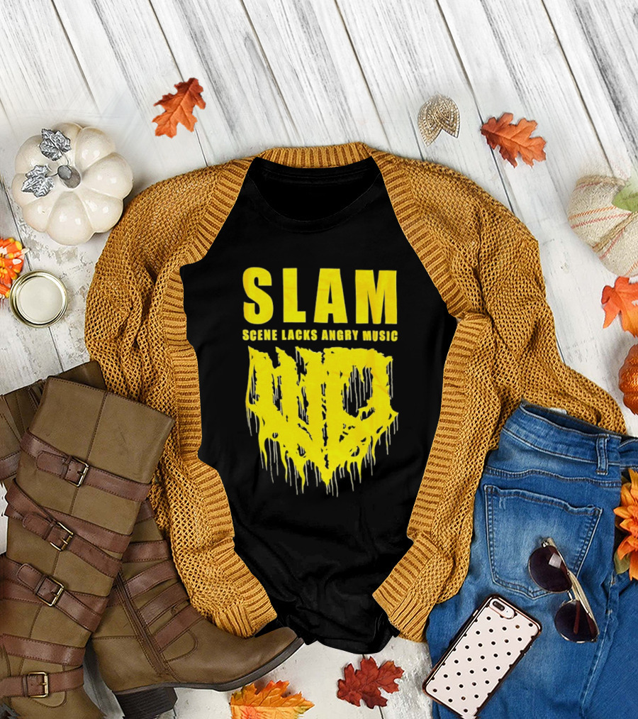 Slam Scene Lacks Angry Music Dripping Graphic T-Shirt