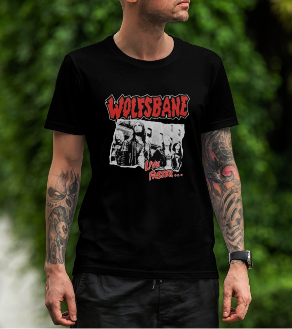 Wolfsbane Live Faster I Was There Photo Collage T-Shirt