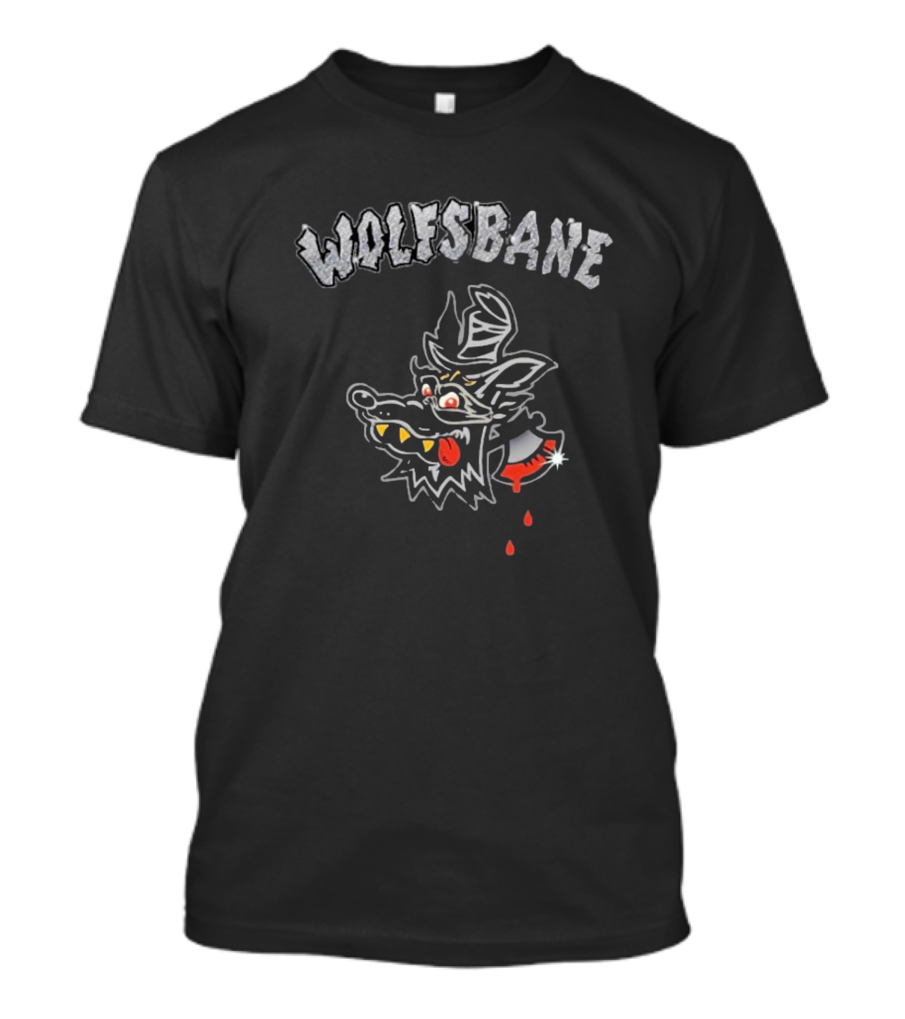 Wolfsbane UK Tour 2023 Tough As Steel Wolf Head Graphic T-Shirt