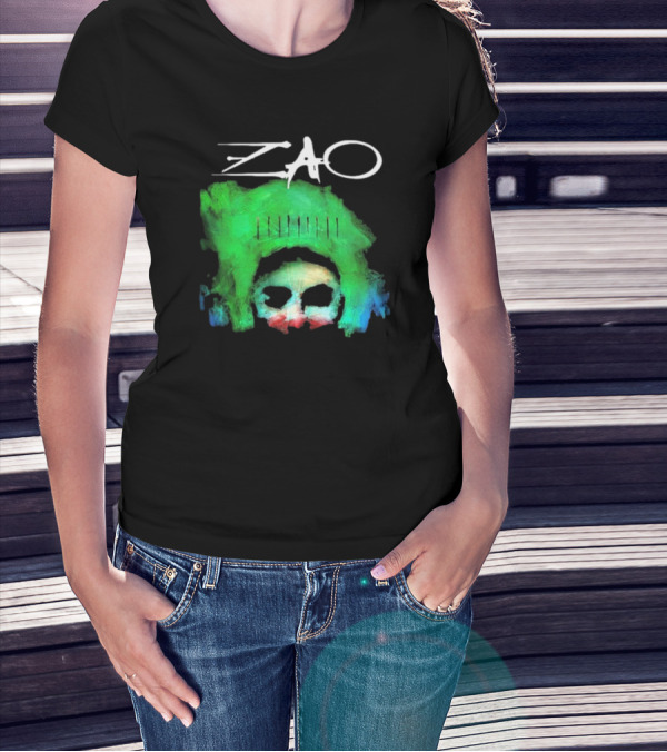 Zao Splinter Shards Green Skull Art T-Shirt