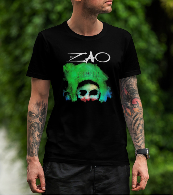 Zao Splinter Shards Green Skull Art T-Shirt