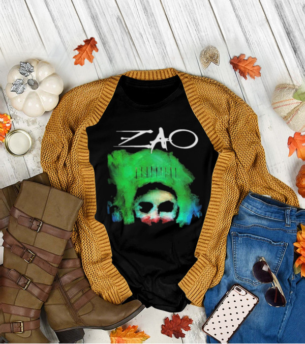 Zao Splinter Shards Green Skull Art T-Shirt