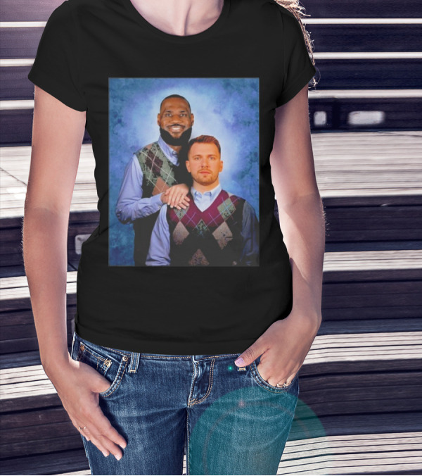 Step Brothers Luka Doncic Lebron James Argyle Sweater Duo T-Shirt