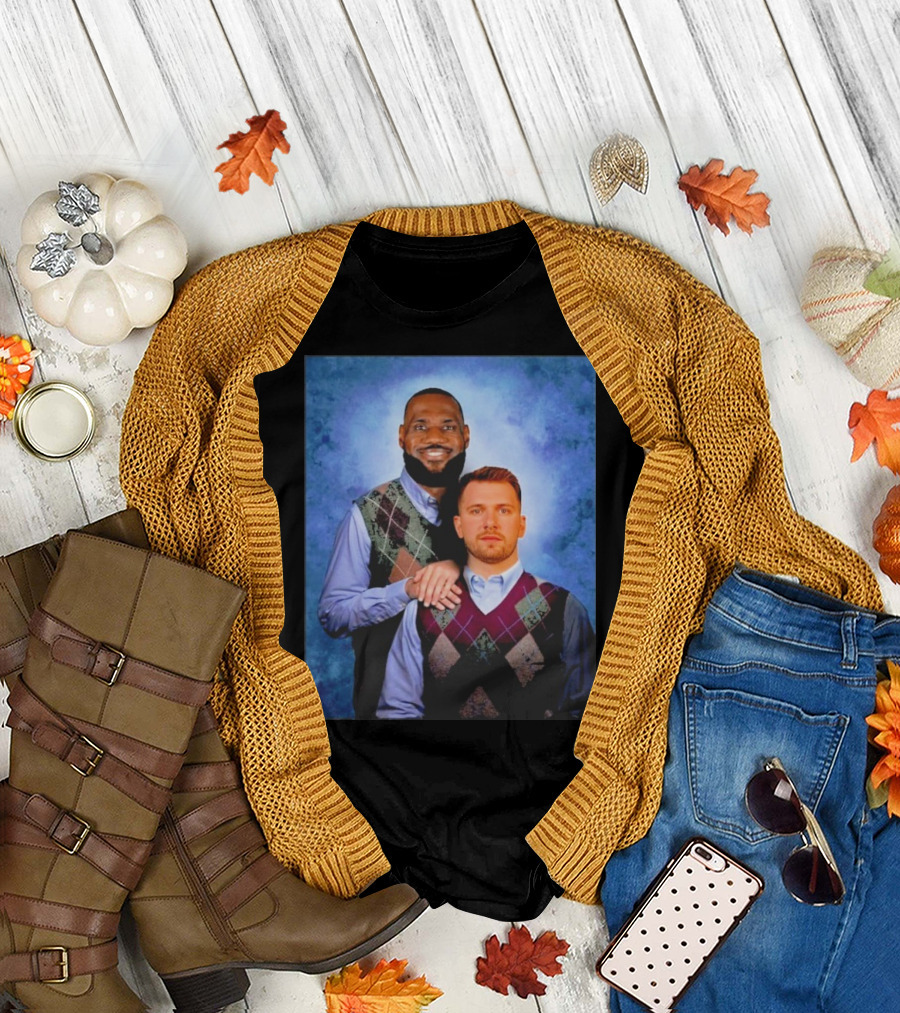 Step Brothers Luka Doncic Lebron James Argyle Sweater Duo T-Shirt