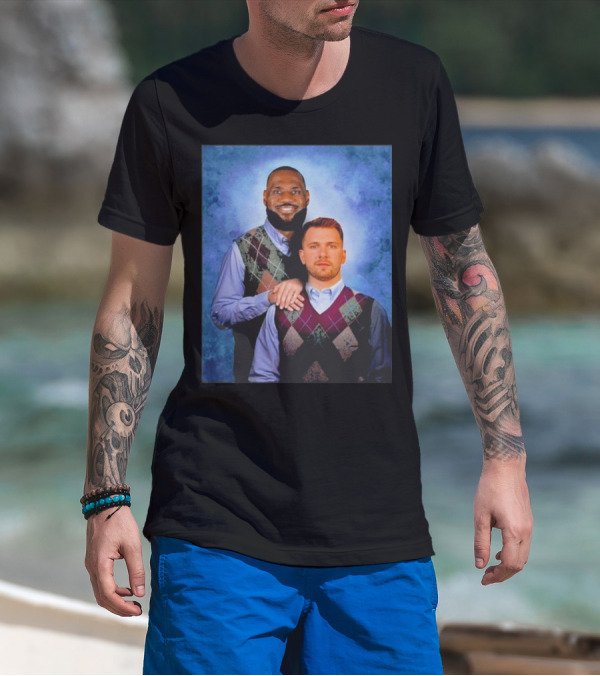 Step Brothers Luka Doncic Lebron James Argyle Sweater Duo T-Shirt