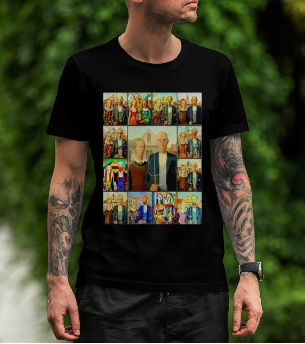 Styles Of American Gothic Painting Variations T-Shirt