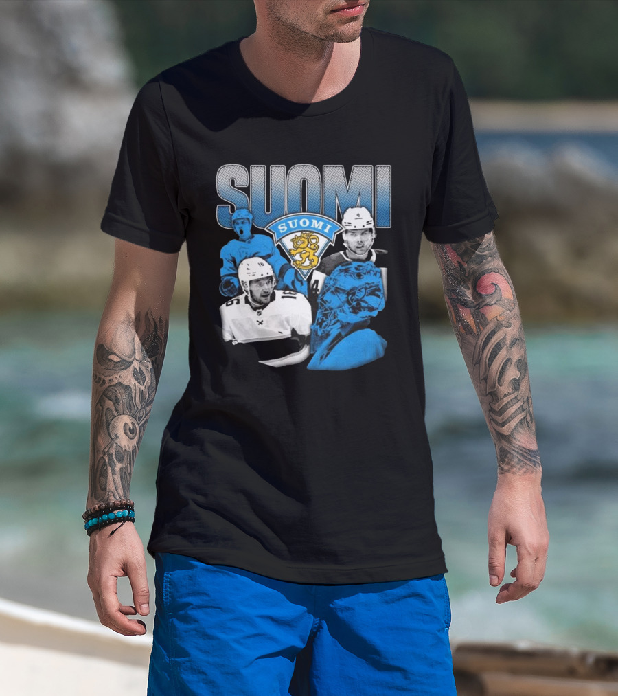 Suomi 4 Nations Team Finland Ice Hockey Players T-Shirt