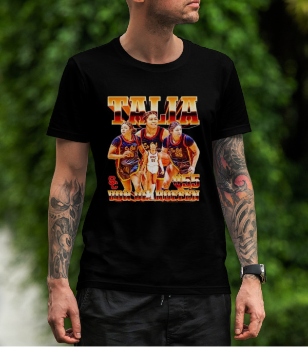 Talia Von Oelhoffen USC Trojans #55 Vintage Player Collage Sc Cal T-Shirt
