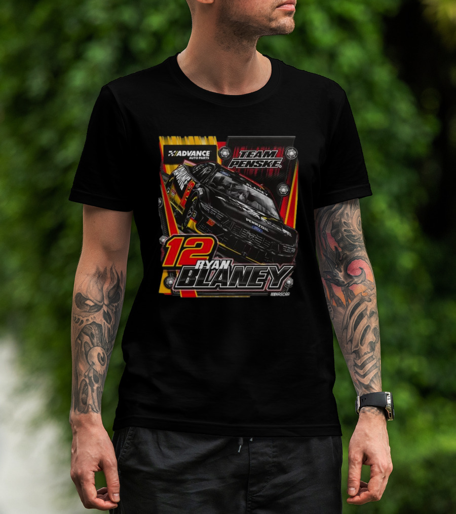 Advance Auto Parts Team Penske Ryan Blaney 12 NASCAR T-Shirt