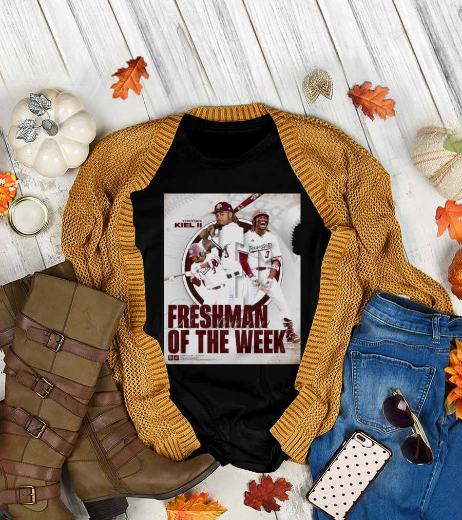 Texas A&M Aggies Baseball Terrence Kiel II Freshman of the Week Recognition T-Shirt
