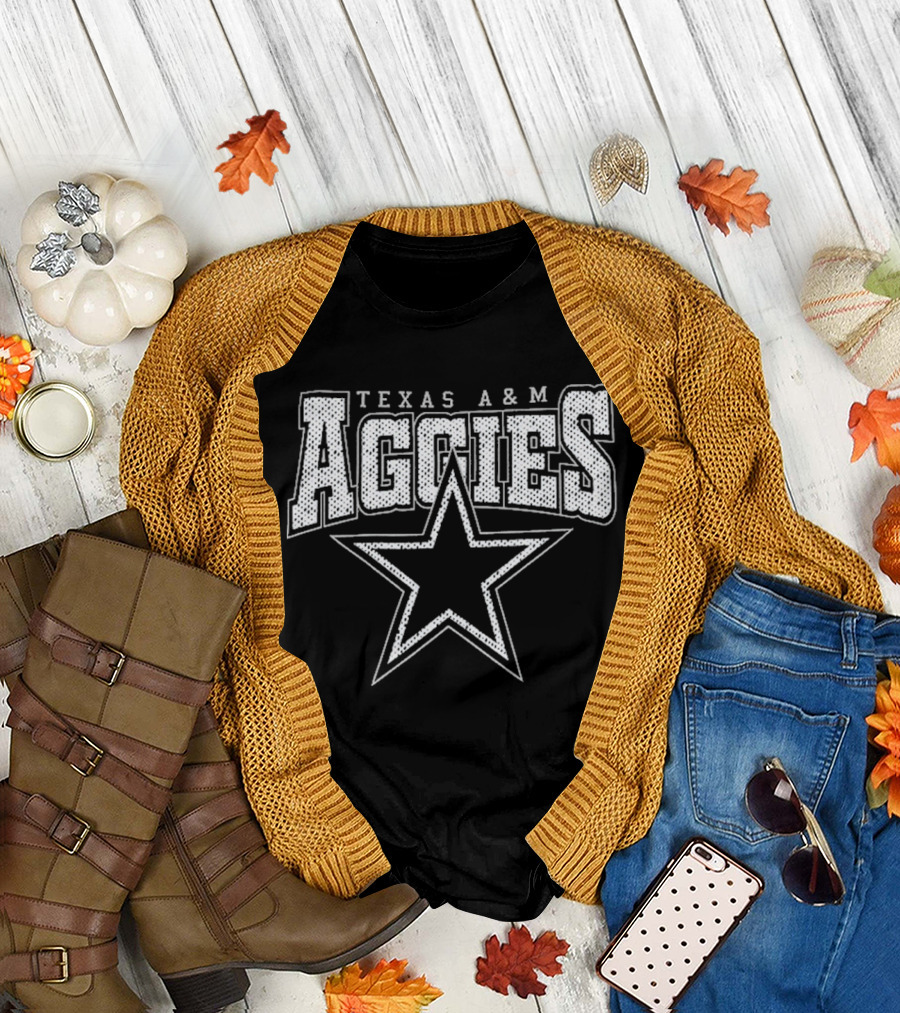 Texas A&M Aggies Star Logo Iconic College Team Apparel T-Shirt