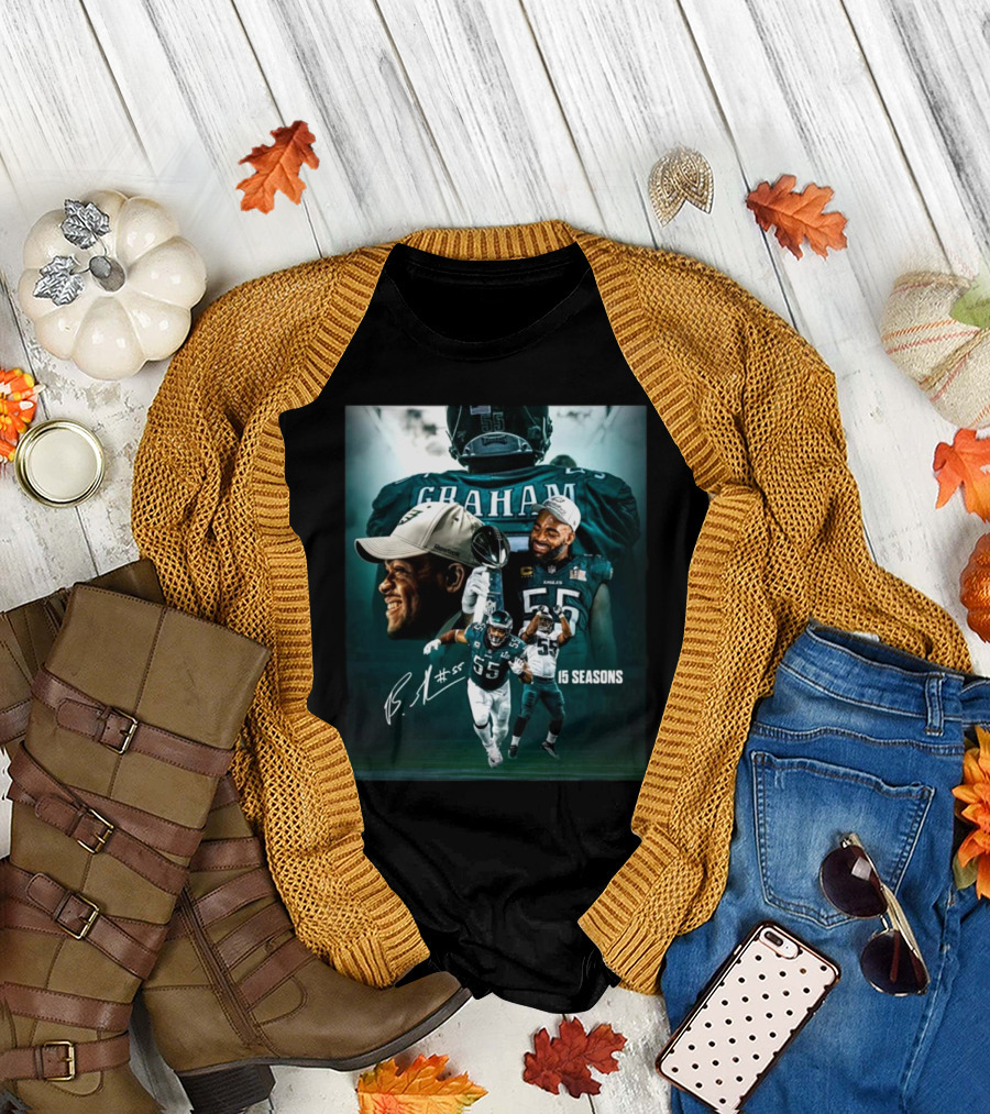 Brandon Graham 55 Signature Tribute 15 Seasons T-Shirt