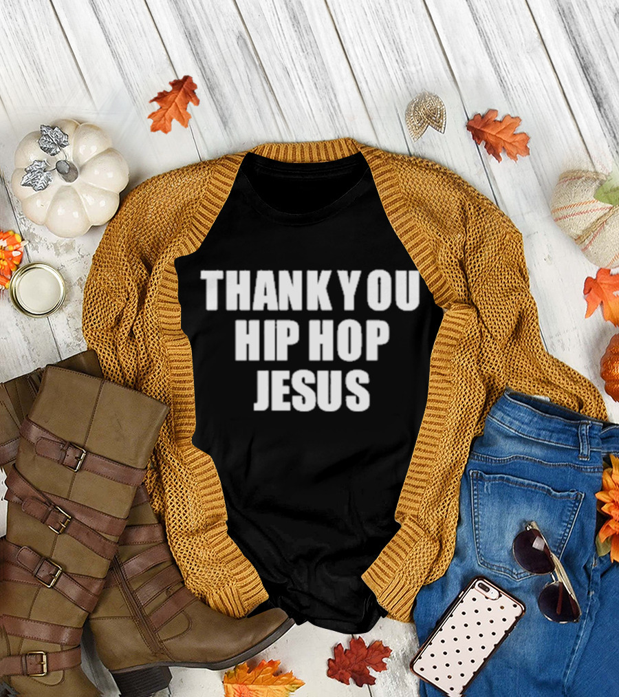 Thank You Hip Hop Jesus Bold Text Statement T-Shirt
