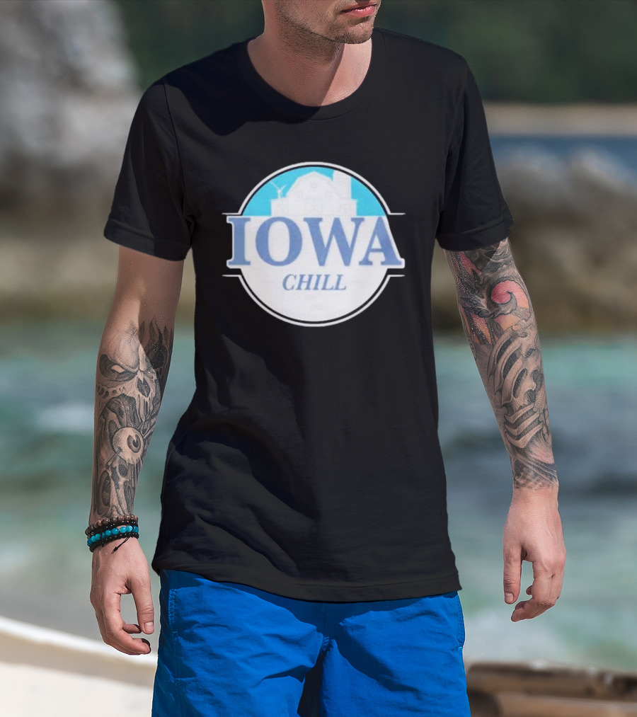 Iowa Chill Barn Windmill Circle T-Shirt