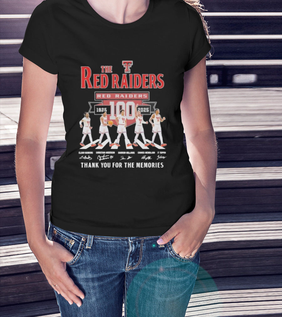 The Red Raiders Abbey Road 100 Years 1925 2025 Thank You For The Memories T-Shirt