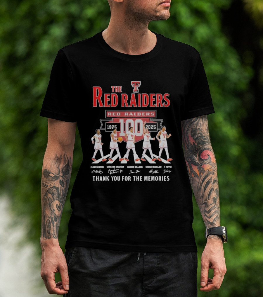 The Red Raiders Abbey Road 100 Years 1925 2025 Thank You For The Memories T-Shirt