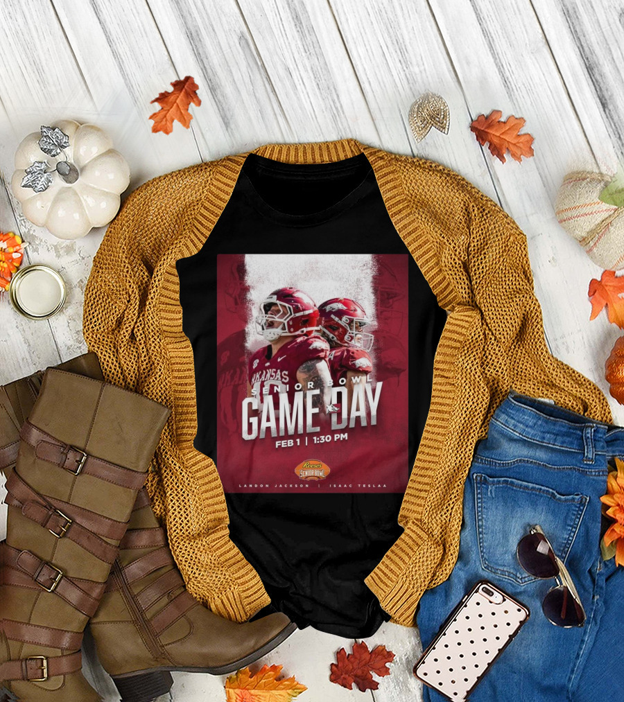 Arkansas Razorbacks Senior Bowl Game Day Landon Jackson Isaac TeSlaa February 1 2025 T-Shirt