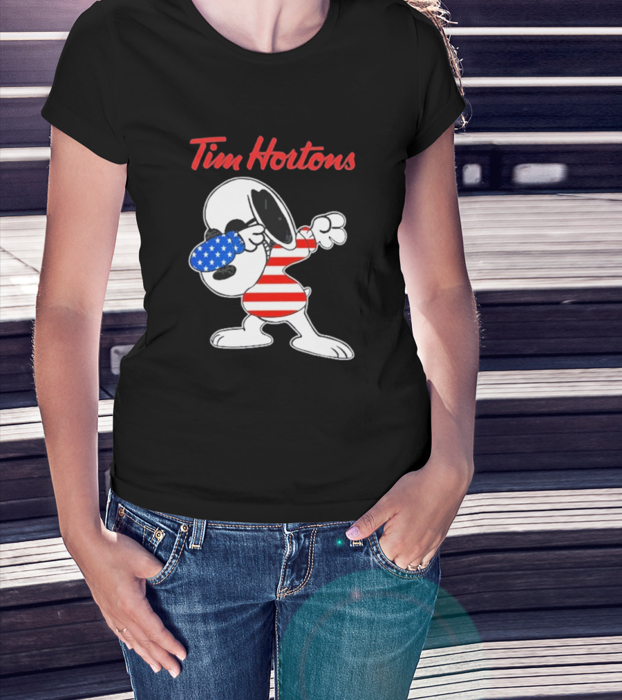 Tim Hortons Snoopy Dabbing American T-Shirt