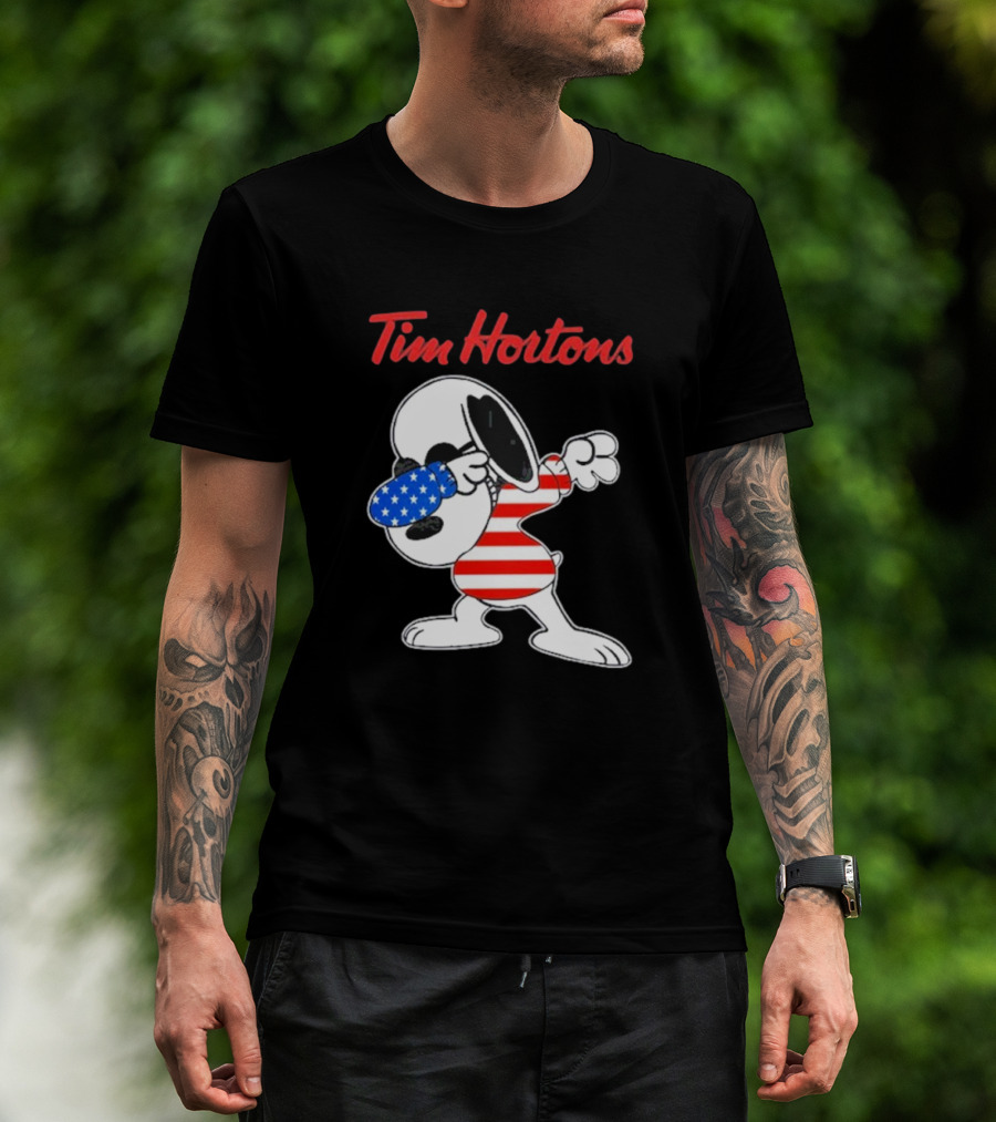 Tim Hortons Snoopy Dabbing American T-Shirt