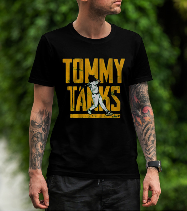 Tommy Tanks Baseball Player Silhouette T-Shirt