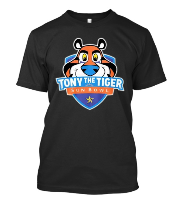 Tony The Tiger Sun Bowl 2025 Event Logo With Iconic Cartoon Character And Star Emblem T-Shirt
