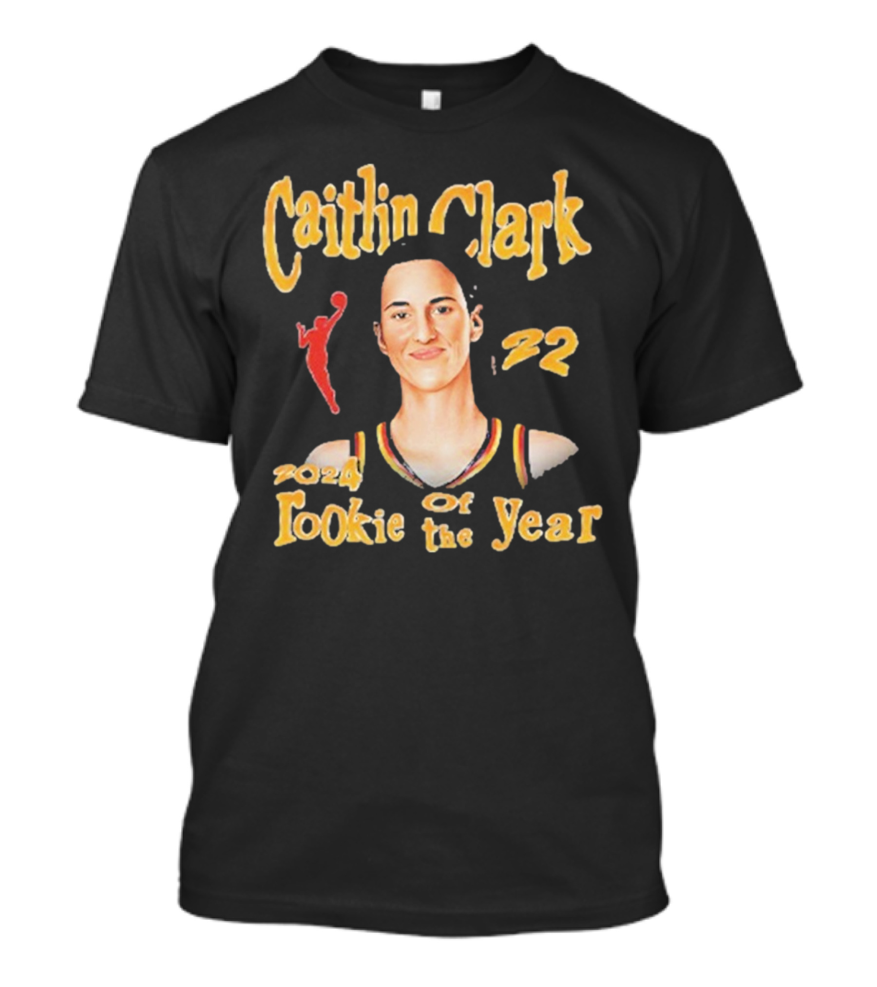 Caitlin Clark 2024 Rookie Of The Year Basketball Art T-Shirt