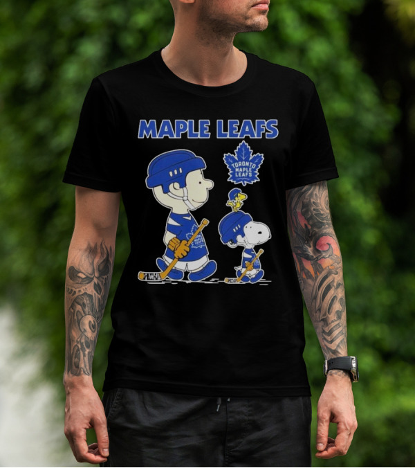 Toronto Maple Leafs Peanuts Snoopy Hockey 2025 Charlie Brown Woodstock T-Shirt
