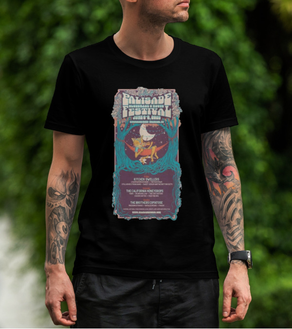 Palisade Bluegrass And Roots Festival June 6-8 2025 Riverbend Park Colorado Kitchen Dwellers The California Honeydrops The Brothers Comatose T-Shirt