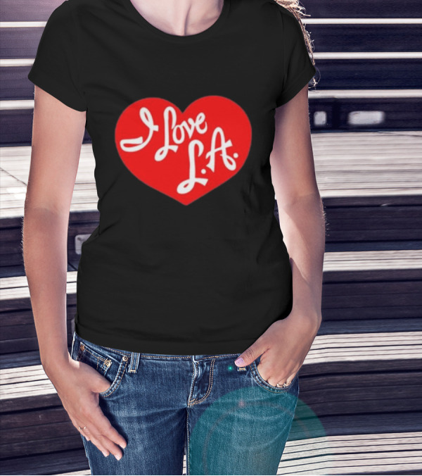 Tourist I Love LA Red Heart Icon T-Shirt