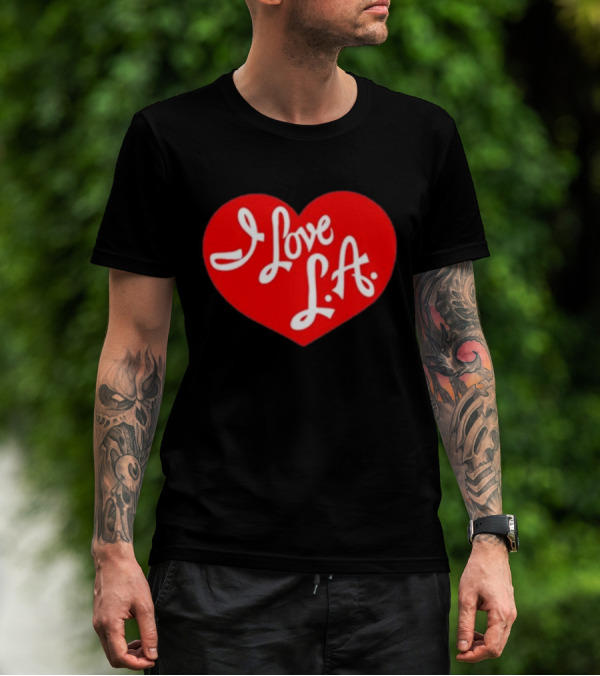 Tourist I Love LA Red Heart Icon T-Shirt