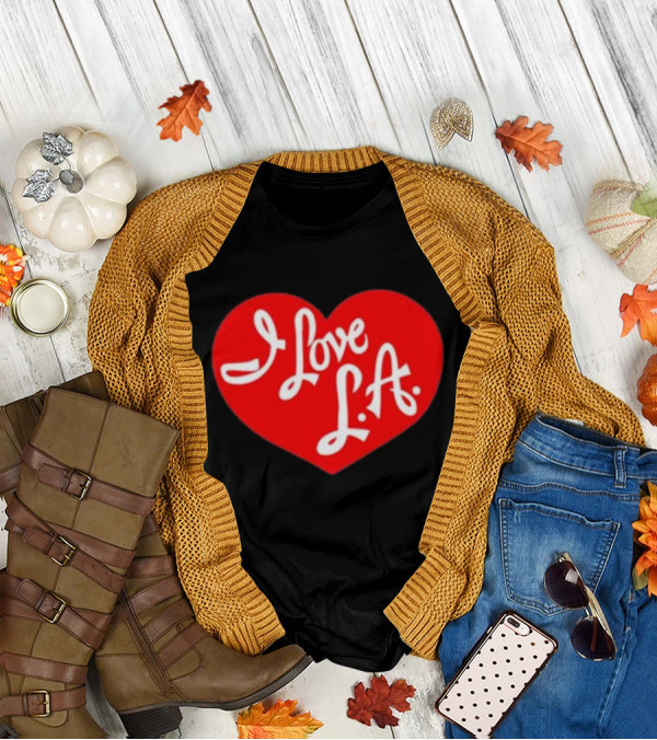 Tourist I Love LA Red Heart Icon T-Shirt