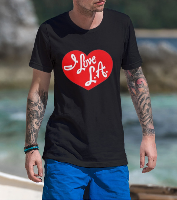 Tourist I Love LA Red Heart Icon T-Shirt