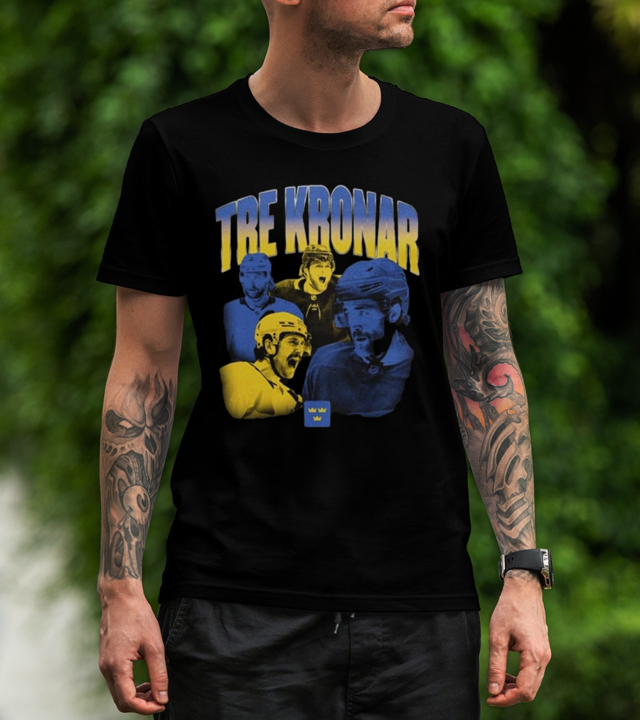 Tre Kronar 4 Nations Swedish Hockey Team Players T-Shirt