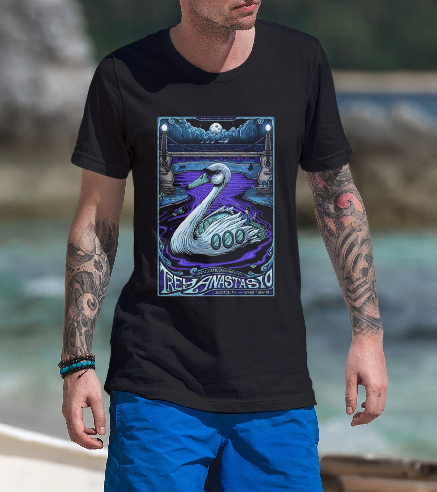 March 9 2025 Trey Anastasio An Acoustic Evening Wang Theatre Boston MA Swan Imagery T-Shirt