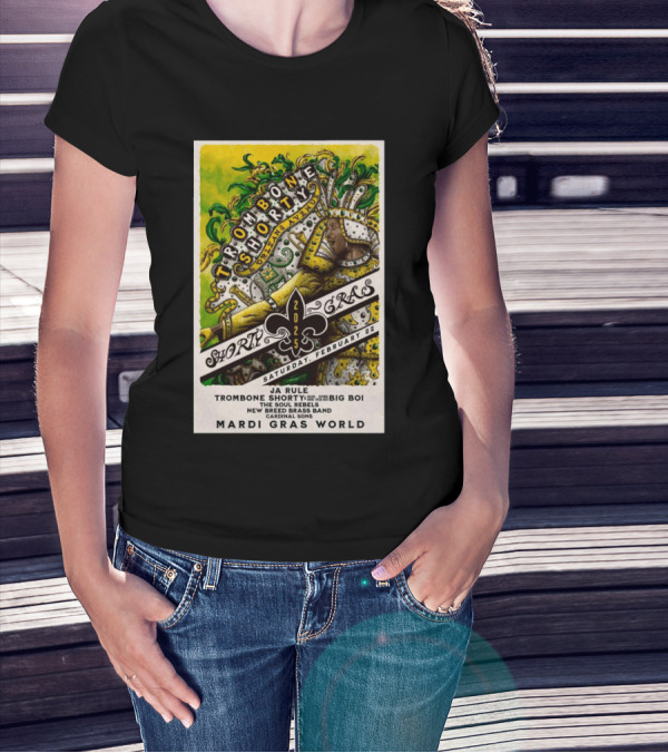 Trombone Shorty Ja Rule Big Boi Mardi Gras World February 22 2025 New Orleans Avenue T-Shirt
