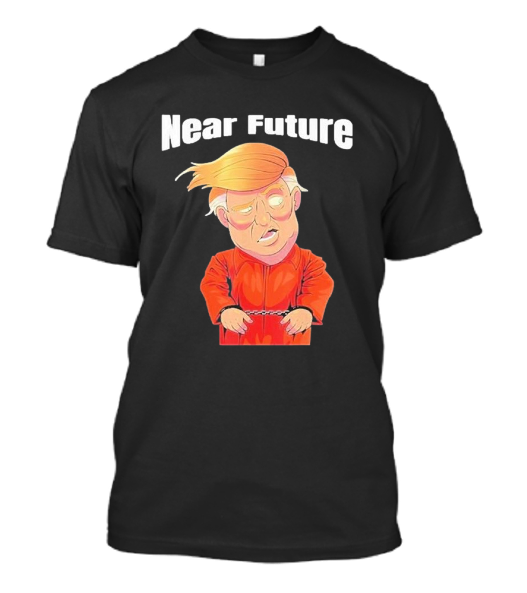 Trump Near Future Lock Him Up Orange Prison Jumpsuit T-Shirt