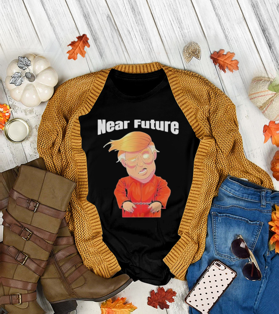 Trump Near Future Lock Him Up Orange Prison Jumpsuit T-Shirt