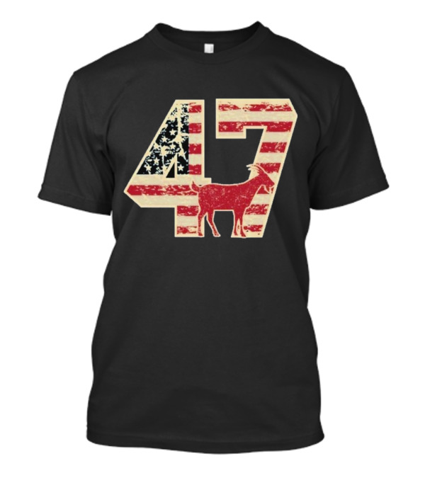 Patriotic GOAT 47 American Flag Stars And Stripes T-Shirt