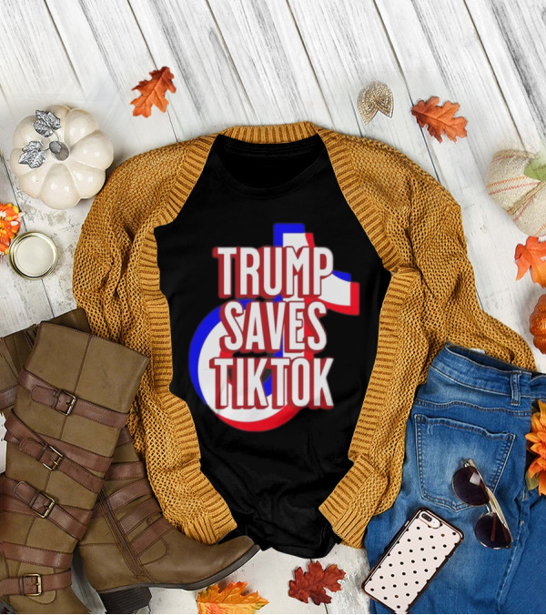 Trump Saves TikTok Captain America Shield Style T-Shirt