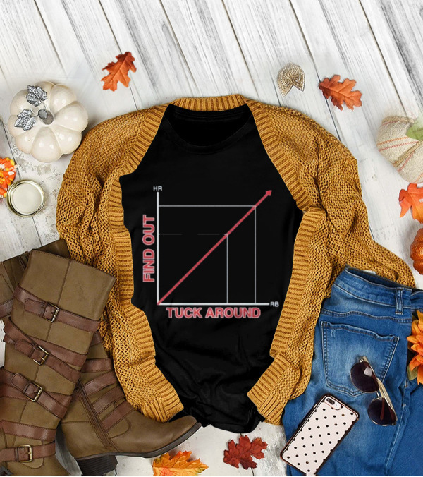 Tuck Around Find Out Linear Graph WitH RB And KB Axis T-Shirt